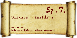 Szikula Trisztán névjegykártya